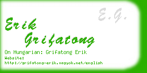 erik grifatong business card